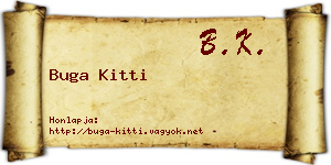 Buga Kitti névjegykártya