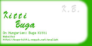 kitti buga business card